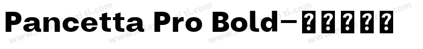 Pancetta Pro Bold字体转换